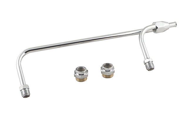 Mr Gasket Fuel Line - 3/8 Inch Dual Inlet - Chrome - 1552