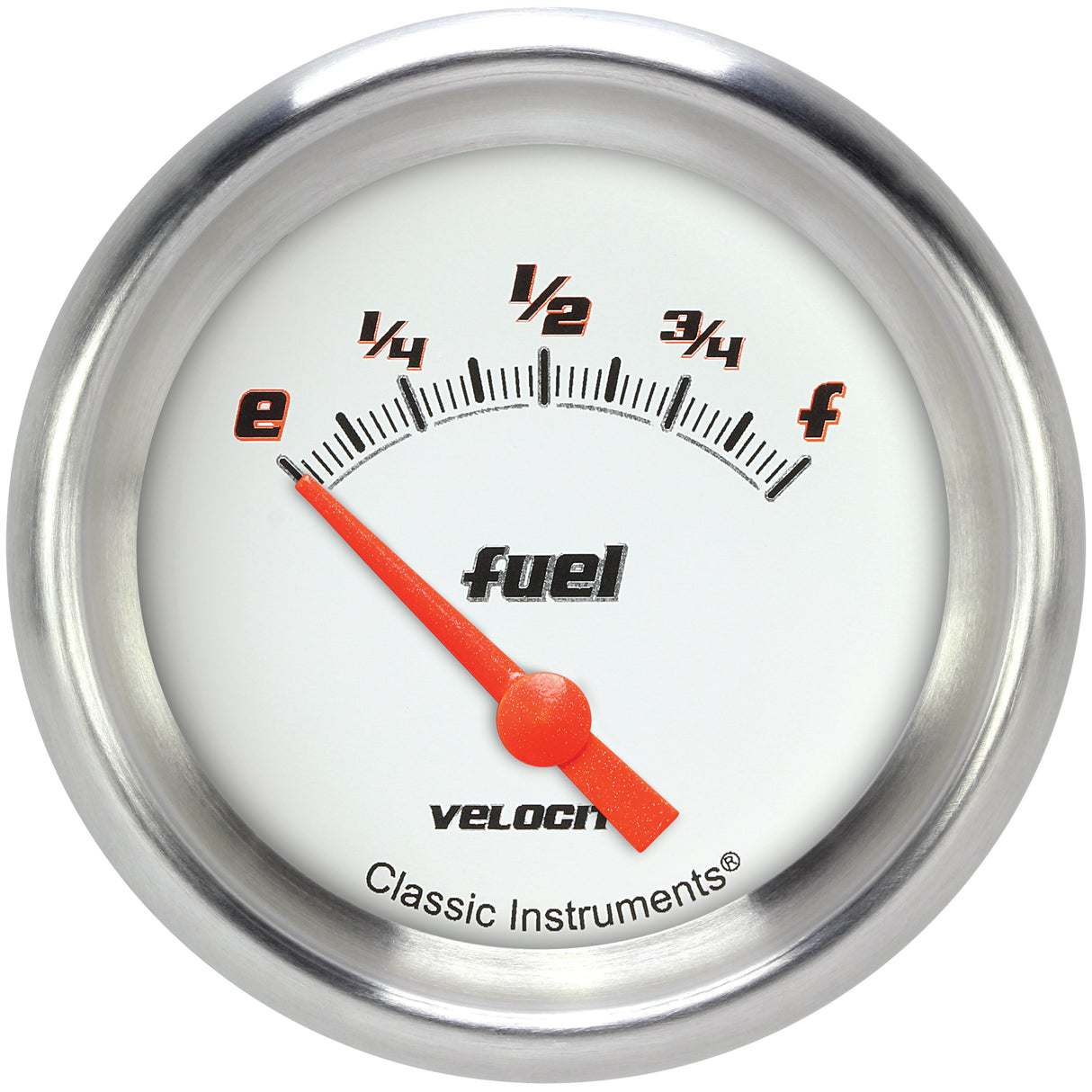 Classic Instruments Velocity White 2-5/8" Fuel Level Gauge (75-10 Ohm) - VS211WAPF