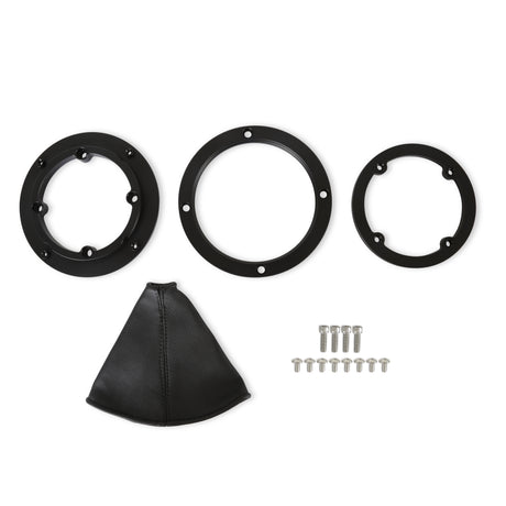 Hurst Billet Shifter Boot and Bezel - Round - Black Finish - 116500HST