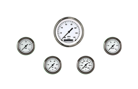 Classic Instruments White Hot Five Gauge Set 100 - WH100SLF