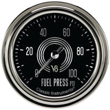 Classic Instruments V8 Speedster 2-5/8" Fuel Pressure Gauge (100 PSI) - V8SR346SLC