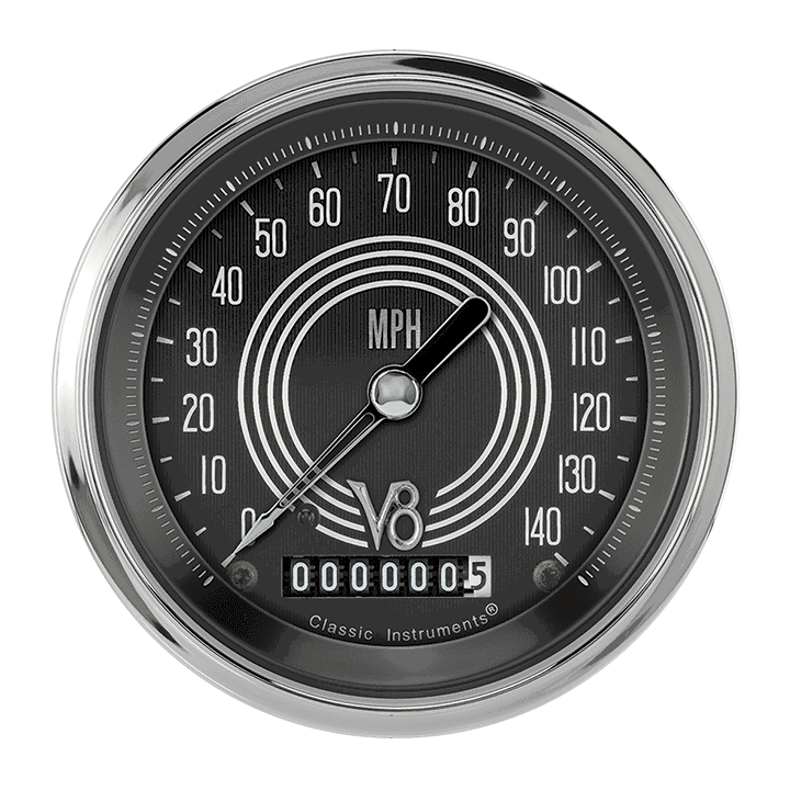 Classic Instruments V8 Speedster 3 3/8" Speedometer - V8SR55SHC