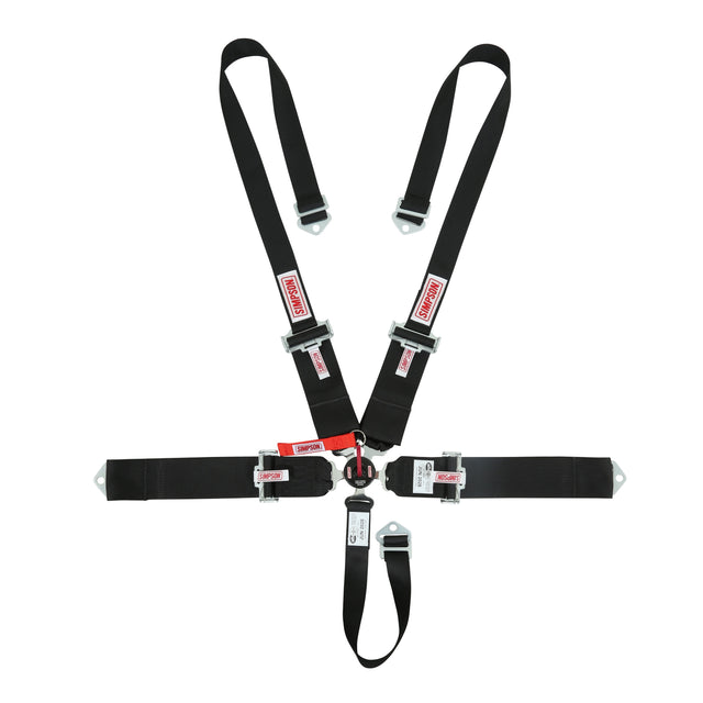 Simpson LCL 55" Lap Bolt-In 5-Point Pull-Down Harness Black - 29110BKH