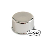 Scott Drake Valve Cover Oil Cap Chrome Push-On FoMoCo logo - B6AZ-6766-B
