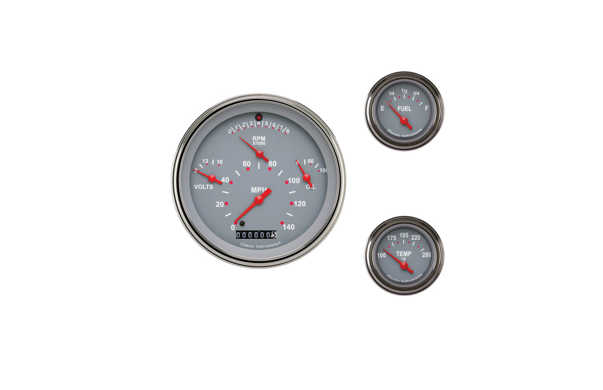 Classic Instruments TETRA 6 GAUTOGE SET GREY-GM - TE01GSLC