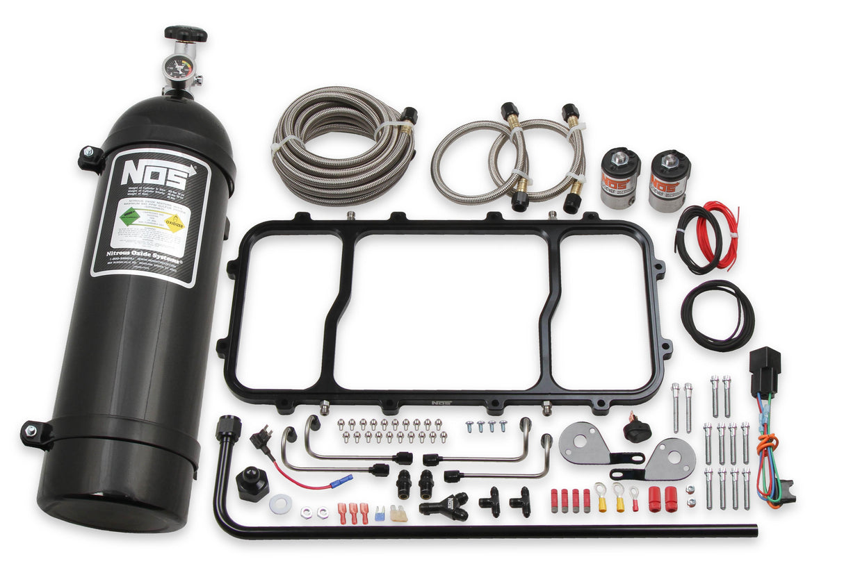 NOS Dry Nitrous Plate System for Holley LS Hi Ram Intake Manifold - Black - 05501BNOS