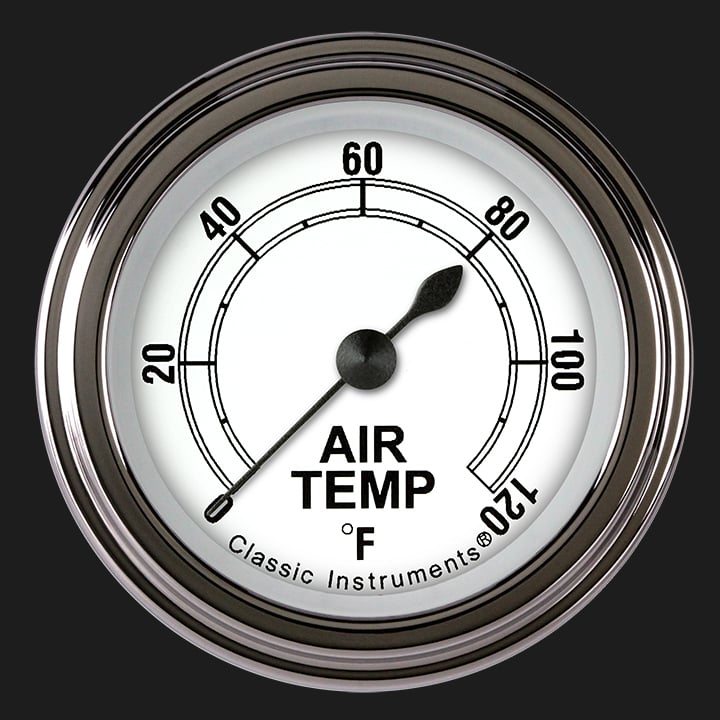 Classic Instruments Classic White 2 1/8" Outside Air Temp. Gauge - CW199SLF