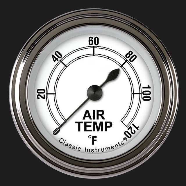 Classic Instruments Classic White 2 1/8" Outside Air Temp. Gauge - CW199SLF