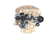 Holley 20-230BK Premium Mid-Mount Complete Accessory System -GM Gen V LT5 Dry Sump Engines-Black Finish
