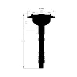 MSD Chevy Crank Trigger Distributor with Black Crab Cap - 84893