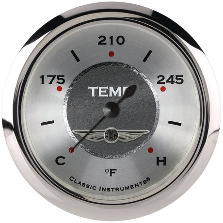Classic Instruments All American 2 5/8" Full Sweep Water Temperature Gauge - AW326SRC-08