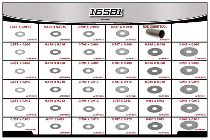 AFCO Rebuild Kit -Main Shims - 16SB1 16SB1
