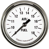 Classic Instruments White Hot 2 5/8" Air Fuel Ratio Gauge - WH394SLF