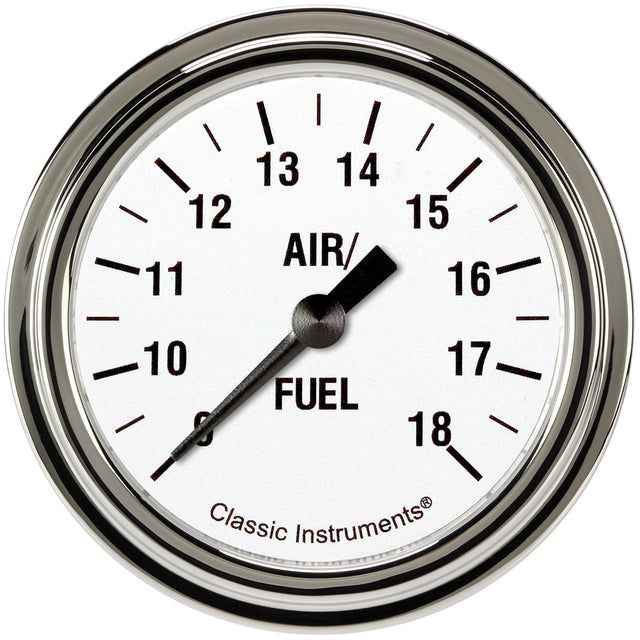 Classic Instruments White Hot 2 5/8" Air Fuel Ratio Gauge - WH394SLF