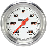 Classic Instruments Velocity White 2-5/8" Boost/Vac Gauge - VS341WAPF