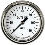 Classic Instruments White Hot 2 5/8" External Air Temp. Gauge - WH399SLF