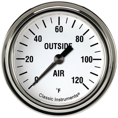 Classic Instruments White Hot 2 5/8" External Air Temp. Gauge - WH399SLF