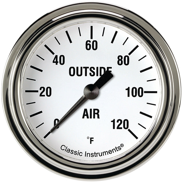 Classic Instruments White Hot 2 5/8" External Air Temp. Gauge - WH399SLF