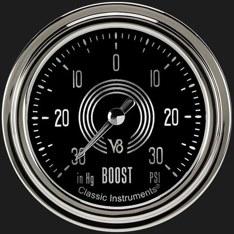 Classic Instruments V8 Speedster 2 5/8" Boost/Vac Gauge - V8SR341SLC