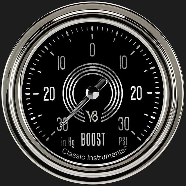 Classic Instruments V8 Speedster 2 5/8" Boost/Vac Gauge - V8SR341SLC