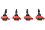 MSD Ignition Coil - Blaster Series - Hyundai/KIA 1.6L Turbo - Red - 4-Pack - 82694