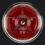 Classic Instruments V8 Red Steelie 2 1/8" Outside Air Temp. Gauge - V8RS199SHC