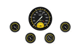 Classic Instruments AutoCross Yellow Five Gauge Set 165 - AX165YBLF