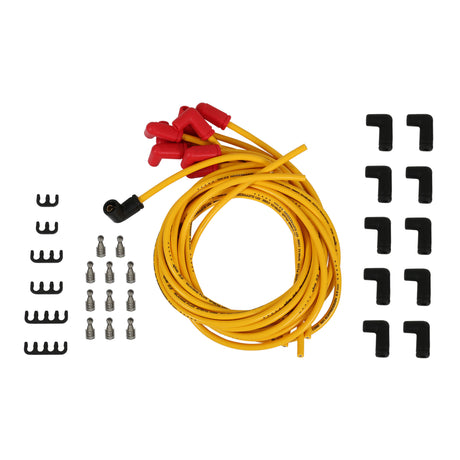 ACCEL Spark Plug Wire Set - 8.8mm Spiral Suppression-Universal Set- 90° Boots - Yellow - 8031