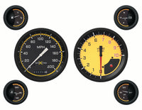 Classic Instruments Autocross Yellow Six Gauge Set - AX51YBLF