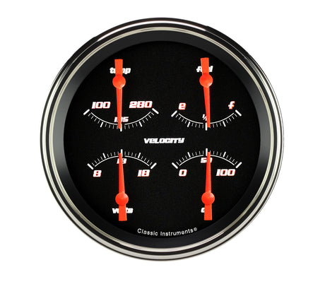 Classic Instruments VELOCITY BLACK 5IN QUAD 240-33 - VS75BSLF