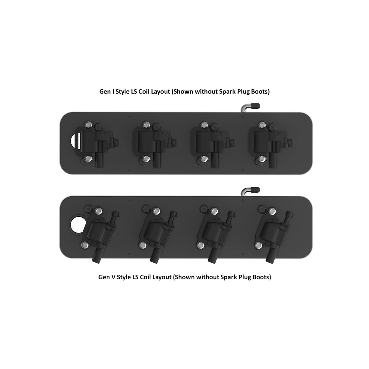 Holley 241-192 2-Piece Pontiac Style Valve Cover - Gen III/IV LS - Satin Black