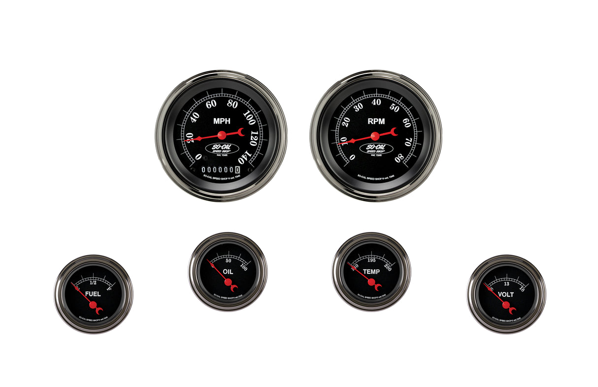 Classic Instruments SO-CAL SERIES 6 GAUGE SET - SC01SLC