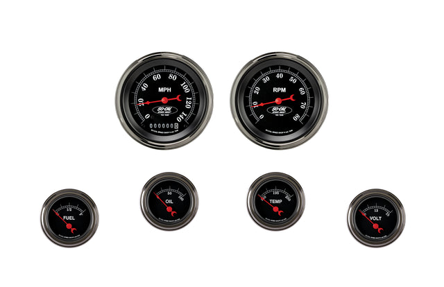 Classic Instruments SO-CAL SERIES 6 GAUGE SET - SC01SLC