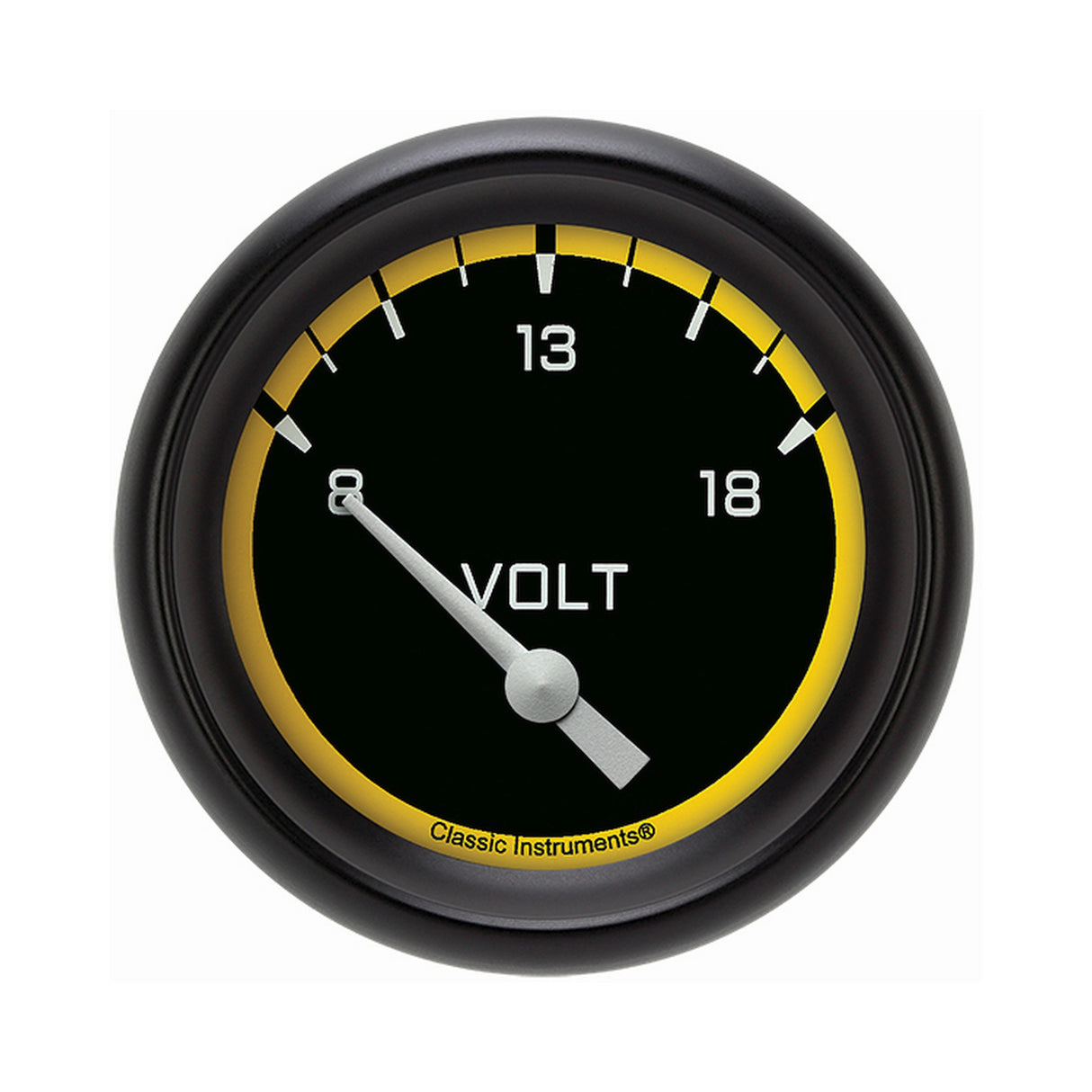 Classic Instruments Autocross Yellow 2 5/8" Volt Gauge - AX230YBPF