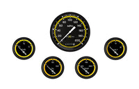 Classic Instruments AutoCross Yellow Five Gauge Set - AX254YBLF