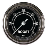 Classic Instruments Traditional 2-1/8" Boost Gauge (60 PSI) - TR143SLF