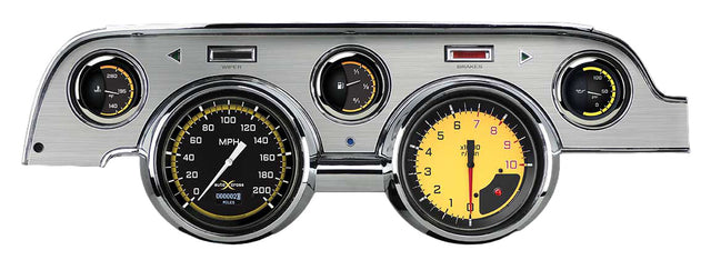 Classic Instruments AutoCross Yellow 1967-68 Mustang - MU67DAXYBA