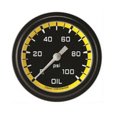 Classic Instruments Autocross Yellow 2-5/8" Oil Pressure Gauge - AX381YBLF