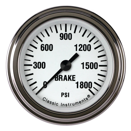 Classic Instruments White Hot 2 1/8" Brake Pressure Gauge - WH167SLF