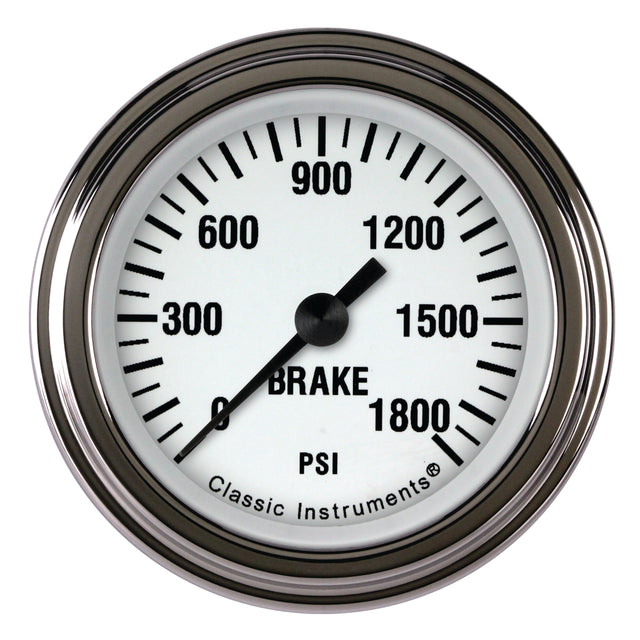 Classic Instruments White Hot 2 1/8" Brake Pressure Gauge - WH167SLF