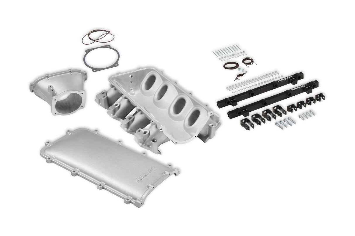 Holley 300-680 Ultra Lo-Ram Manifold Kit Single Injector- Satin - GM LS3/L92
