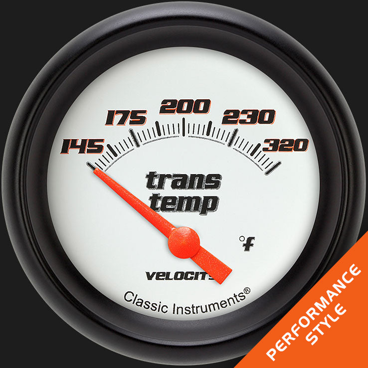 Classic Instruments Velocity White 2 5/8" Transmission Temperature Gauge - VS227WBPF