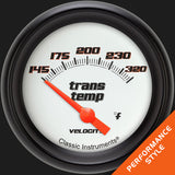 Classic Instruments Velocity White 2 5/8" Transmission Temperature Gauge - VS227WBPF
