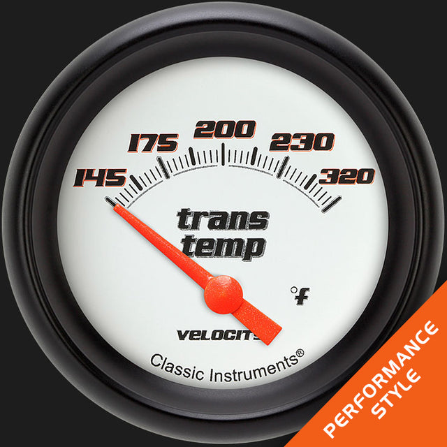 Classic Instruments Velocity White 2 5/8" Transmission Temperature Gauge - VS227WBPF