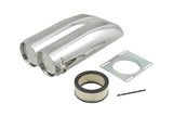 Mr Gasket Air Scoop - Double Barrel - Shotgun Style Scoop - Polished Aluminum - 8008MRG
