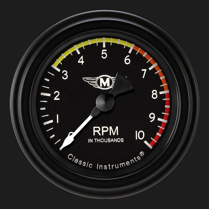 Classic Instruments Moal Bomber 2 1/8" Tachometer - MA183BLF