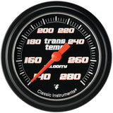 Classic Instruments Velocity Black 2-5/8" Transmission Temperature Gauge - VS327BBLF