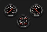 Classic Instruments Velocity Black Series Three Gauge Set - VS03BBLF