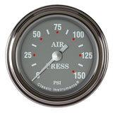 Classic Instruments Silver Gray 2-1/8" Air Pressure Gauge - SG118SLF