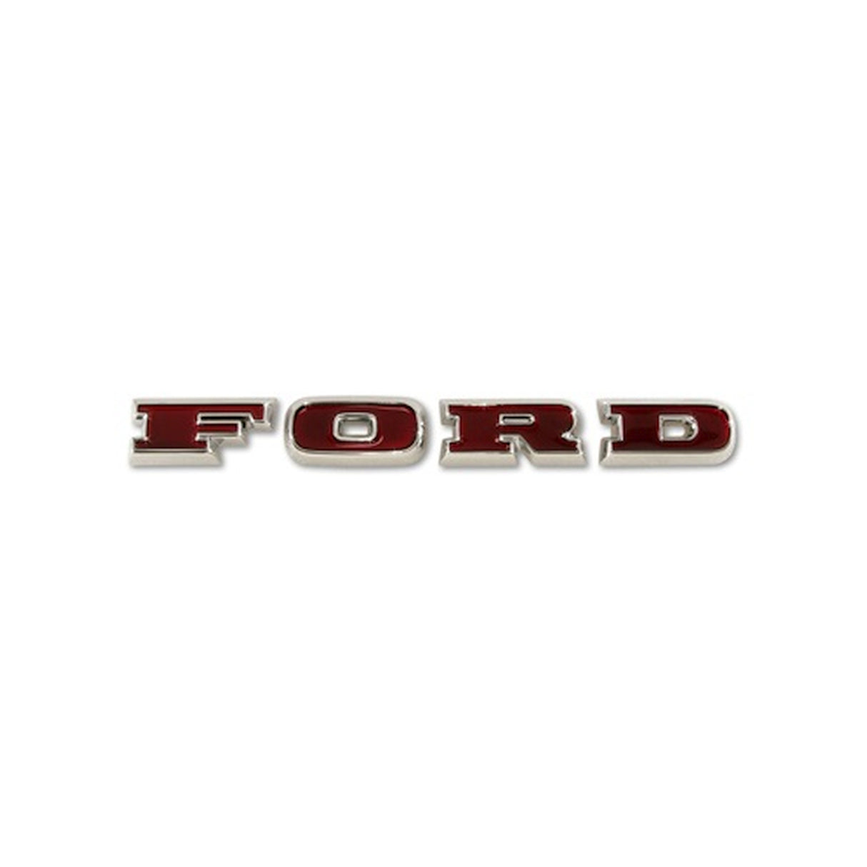 Scott Drake Ford Grill Letters Chrome with Red Inlay - C7TZ-8316-S